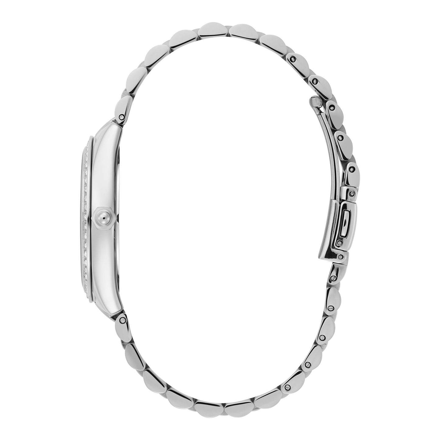 Olivia Burton Sports Luxe 34mm Bejewelled Trench Coat & Silver Bracelet Watch