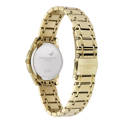 Olivia Burton Sports Luxe 28mm Egerton Black & Gold Bracelet Watch