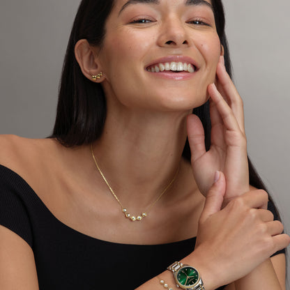 Olivia Burton Sports Luxe 28mm Egerton Forest Green & Two Tone Bracelet Watch
