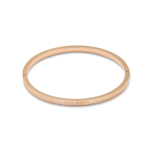 Olivia Burton Classic Linear Carnation Gold Bangle