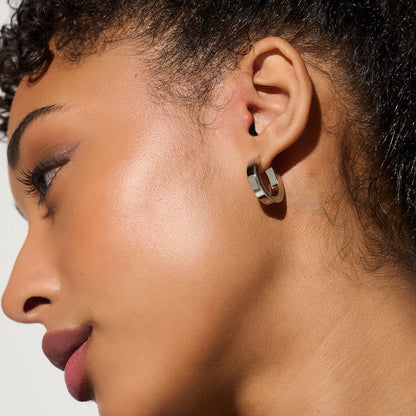 Olivia Burton Signature O Silver Hoop Earrings