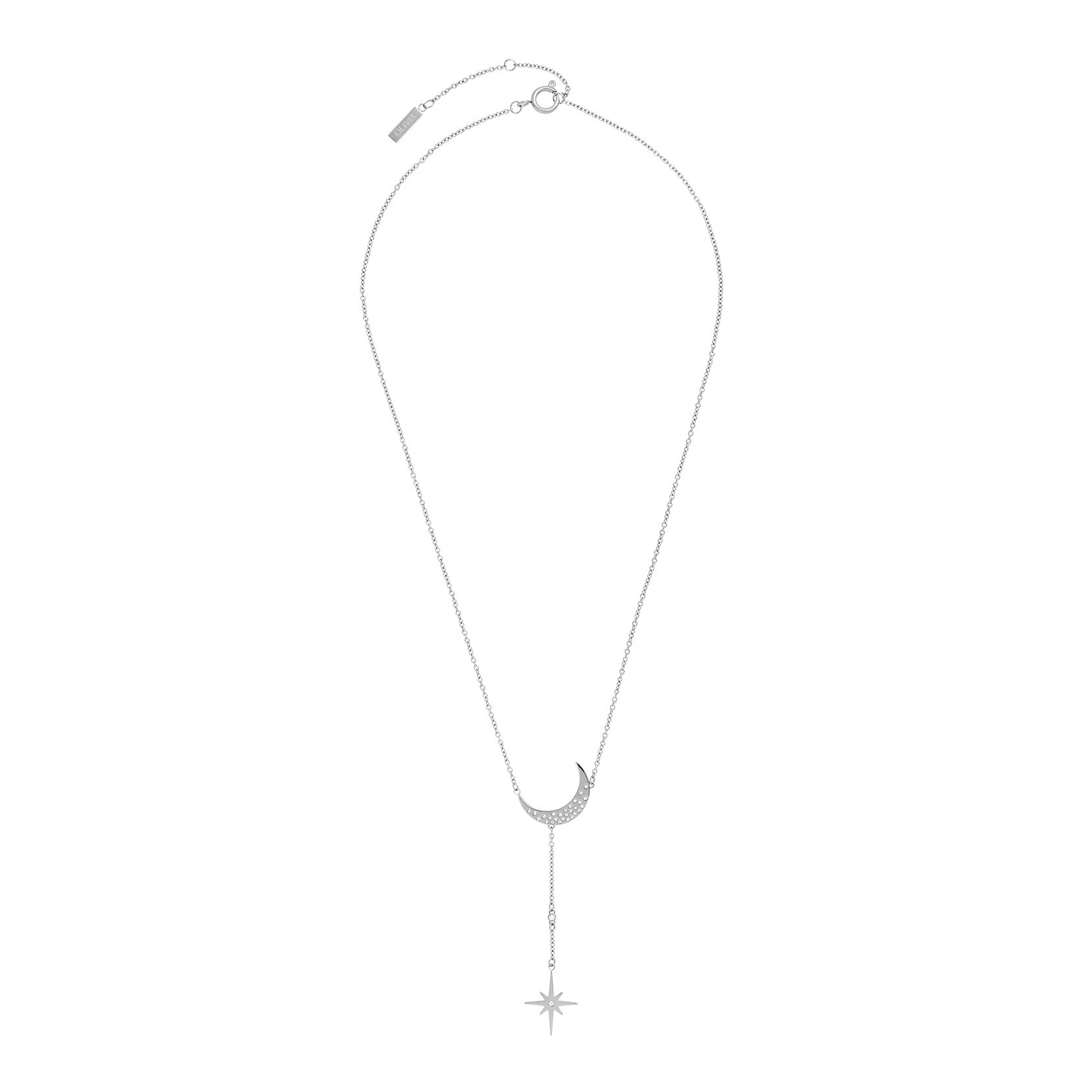 Olivia Burton Celestial North Star & Moon Silver Necklace