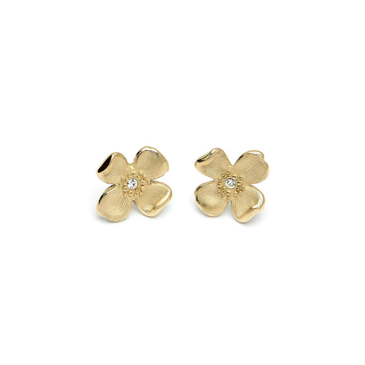 Olivia Burton Signature Dogwood Flower Gold Stud Earrings