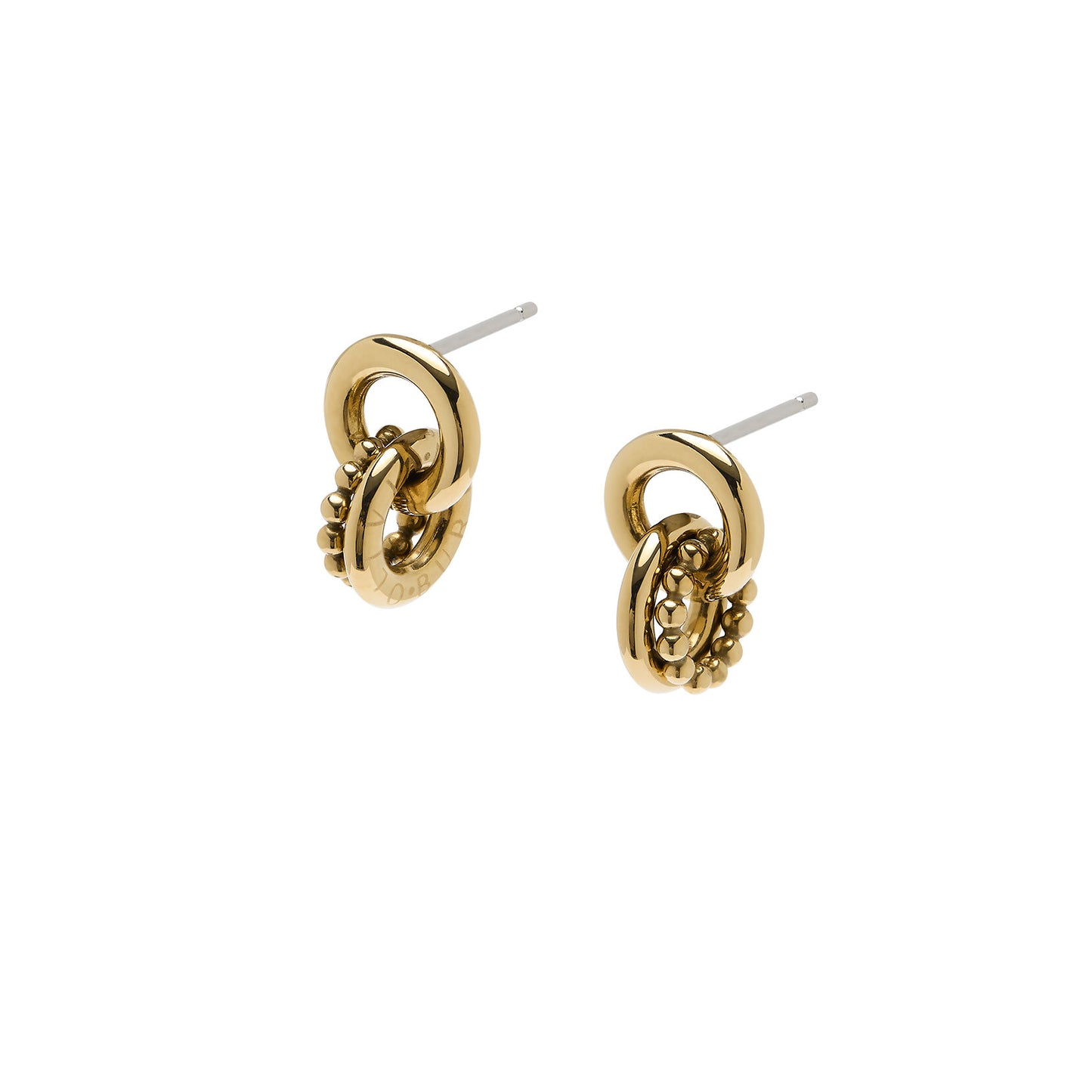 Olivia Burton Classic Vintage Bead Gold Interlinked Circle Earrings