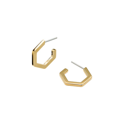 Olivia Burton Signature Honeycomb Gold Plated Small Hoop Earrings