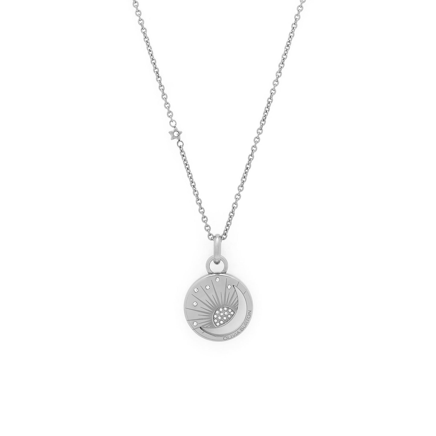 Olivia Burton Celestial Celestial Sun Silver Tone Pendant Necklace