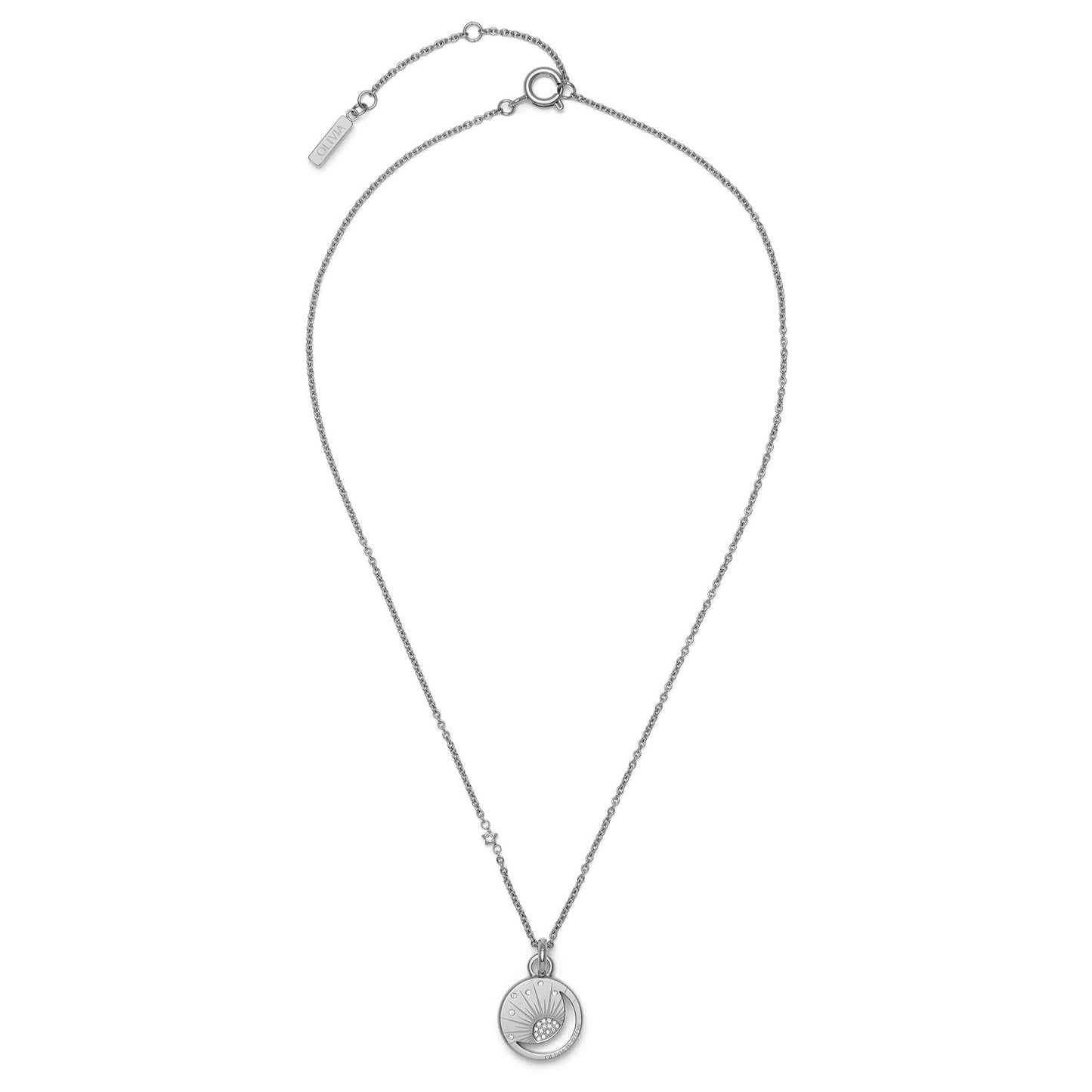 Olivia Burton Celestial Celestial Sun Silver Tone Pendant Necklace