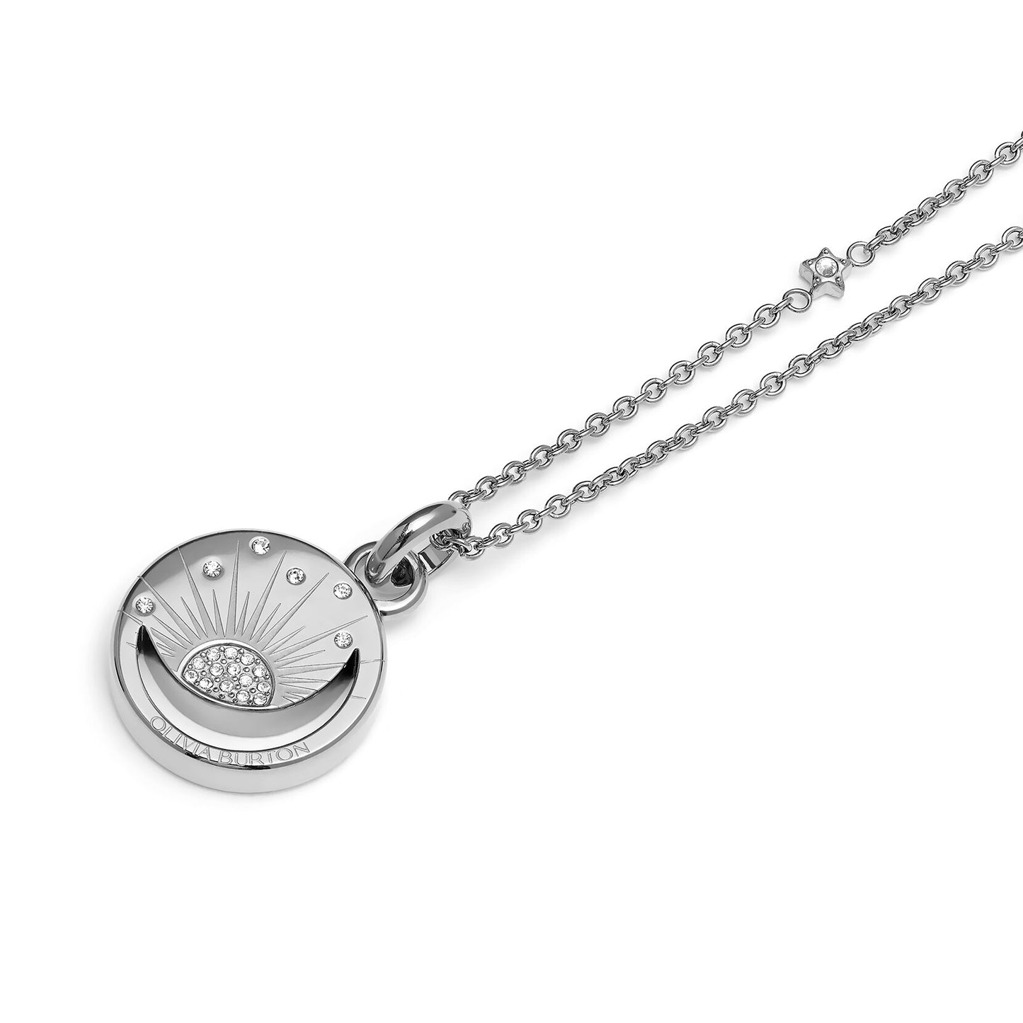 Olivia Burton Celestial Celestial Sun Silver Tone Pendant Necklace