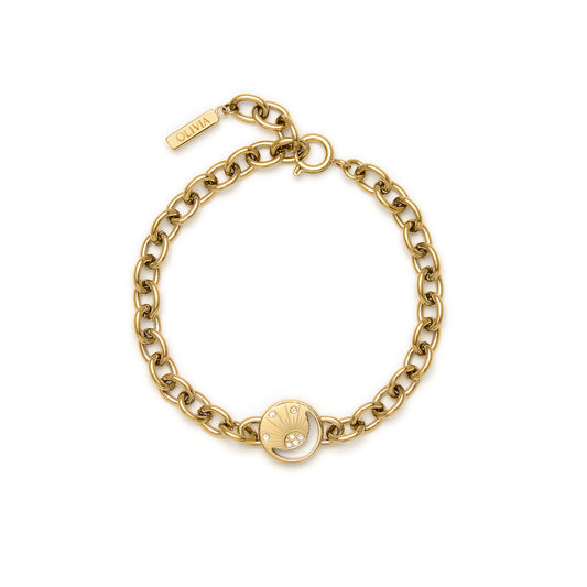 Olivia Burton Celestial Celestial Sun Gold Plated Bracelet