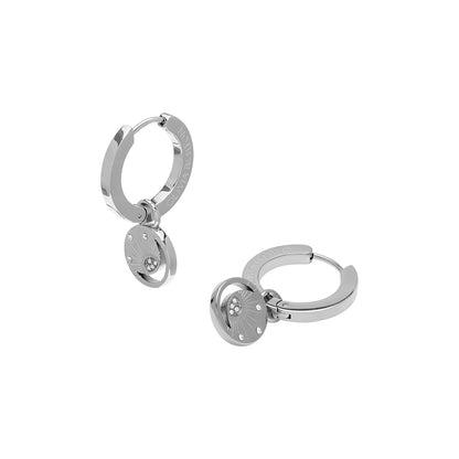 Olivia Burton Celestial Celestial Sun Silver Tone Hoop Earrings
