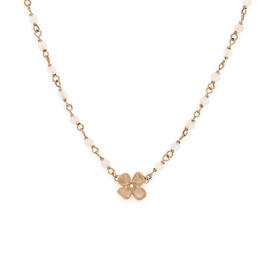 Olivia Burton Trend Edition Dogwood Rose Gold Plated Beaded Charm Necklace