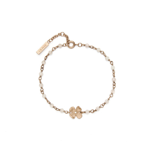 Olivia Burton Trend Edition Dogwood Rose Gold Plated Beaded Charm Bracelet