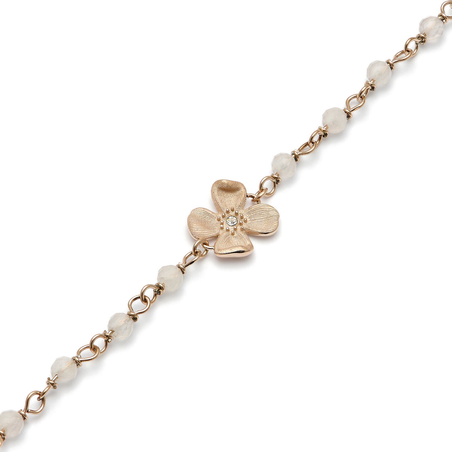 Olivia Burton Trend Edition Dogwood Rose Gold Plated Beaded Charm Bracelet