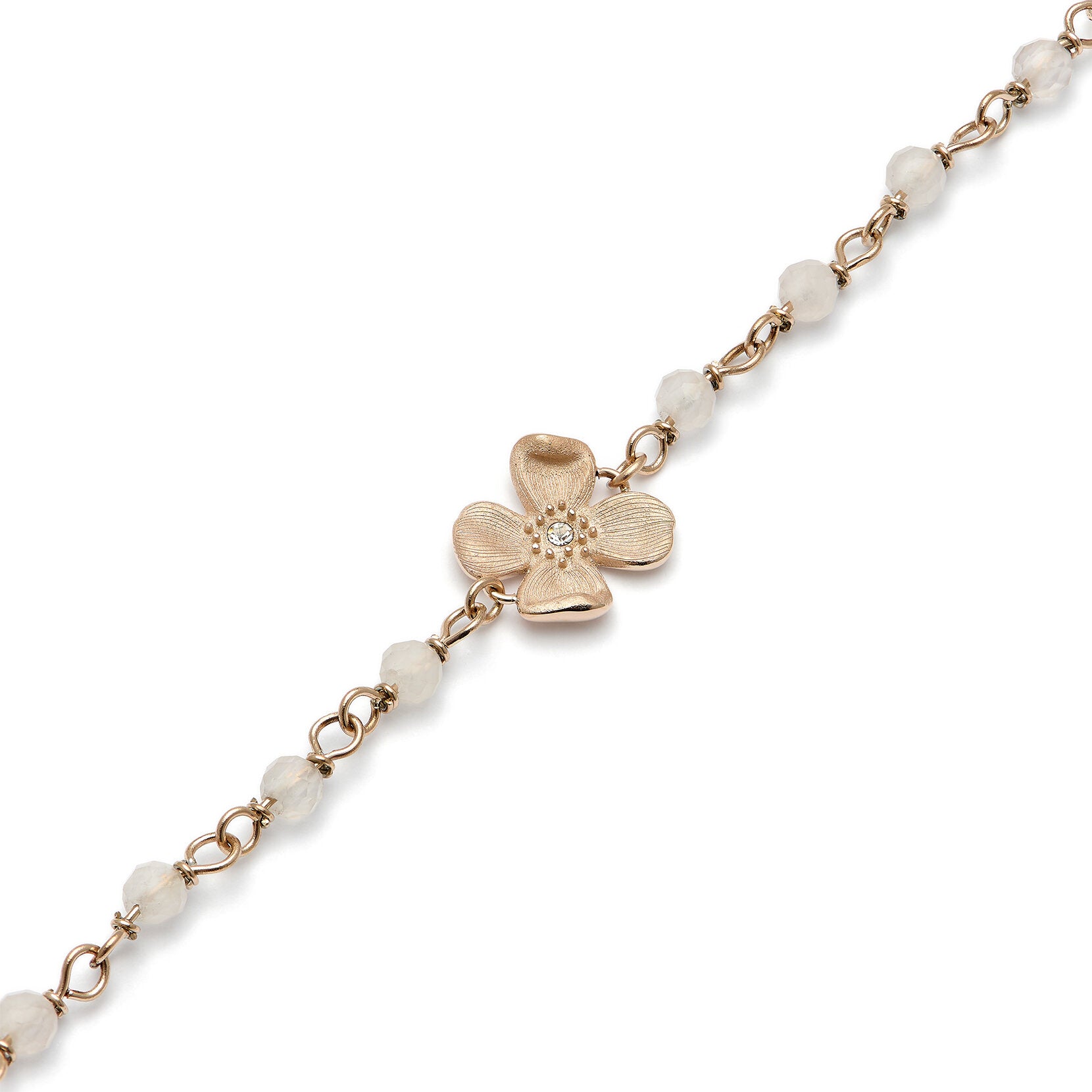 Olivia Burton Trend Edition Dogwood Rose Gold Plated Beaded Charm Bracelet
