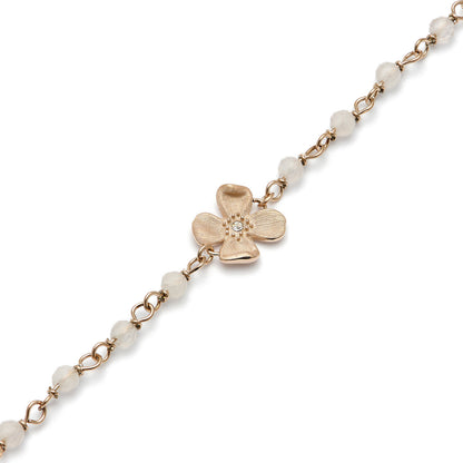 Olivia Burton Trend Edition Dogwood Rose Gold Plated Beaded Charm Bracelet