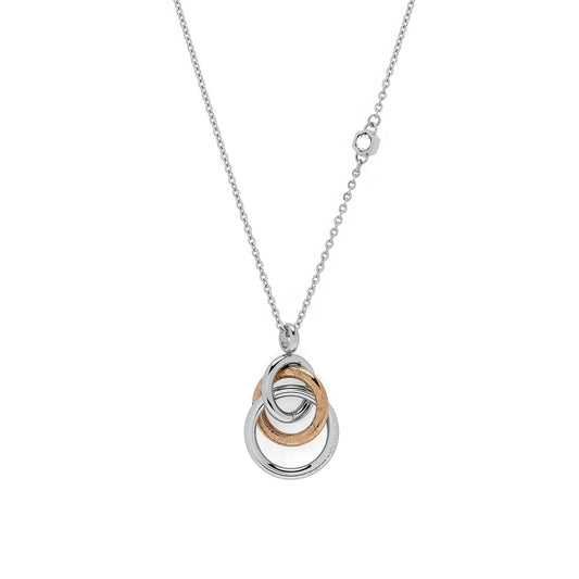 Olivia Burton Classic Encircle Silver & Rose Gold Plated Pendant Necklace