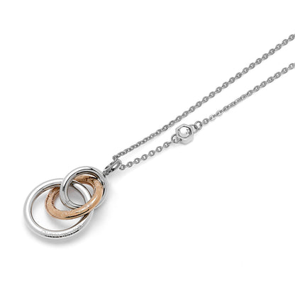 Olivia Burton Classic Encircle Silver & Rose Gold Plated Pendant Necklace