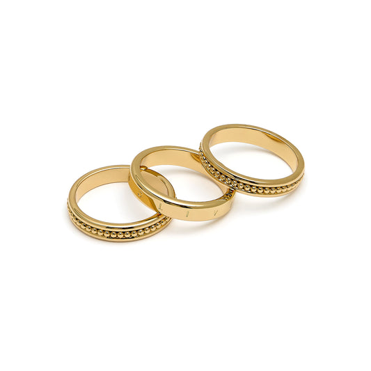 Olivia Burton Trend Edition Ever Stacked Gold Plated Rings S