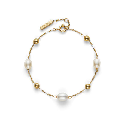 Olivia Burton Trend Edition By The Sea Pearl Gold Plated Bracelet