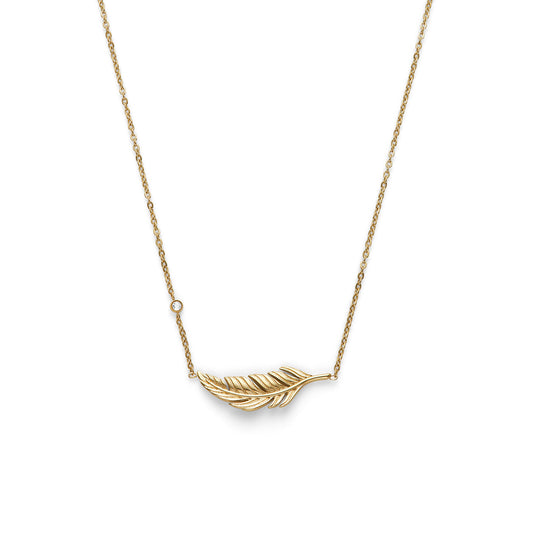 Olivia Burton Signature Feather Gold Plated Necklace
