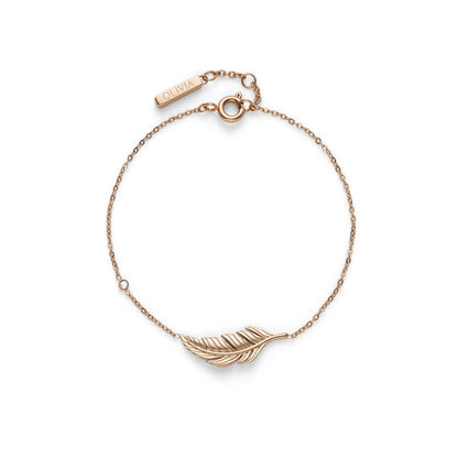 Olivia Burton Signature Feather Rose Gold Plated Bracelet