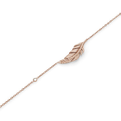 Olivia Burton Signature Feather Rose Gold Plated Bracelet