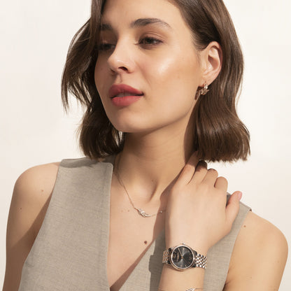 Olivia Burton Signature Feather Rose Gold Plated Bracelet
