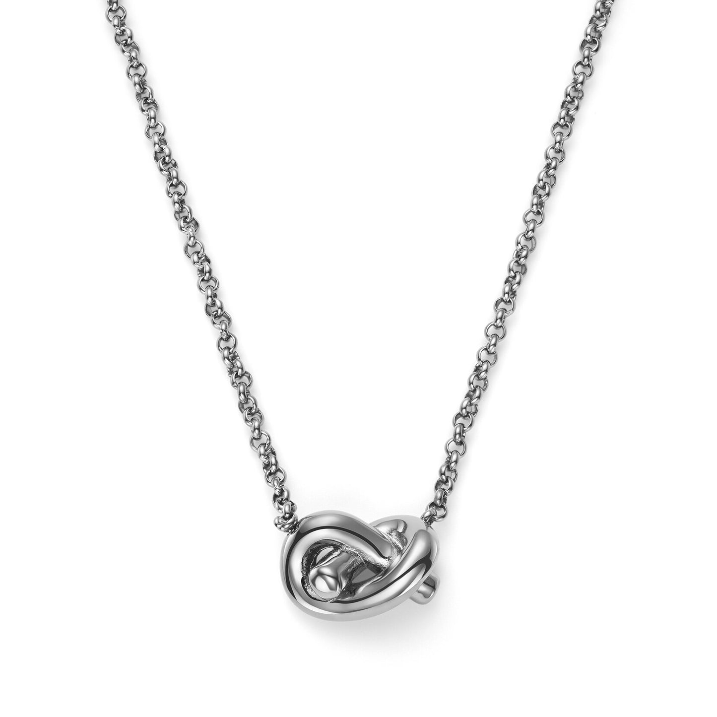 Olivia Burton Classic Lover's Knot Silver Tone Necklace