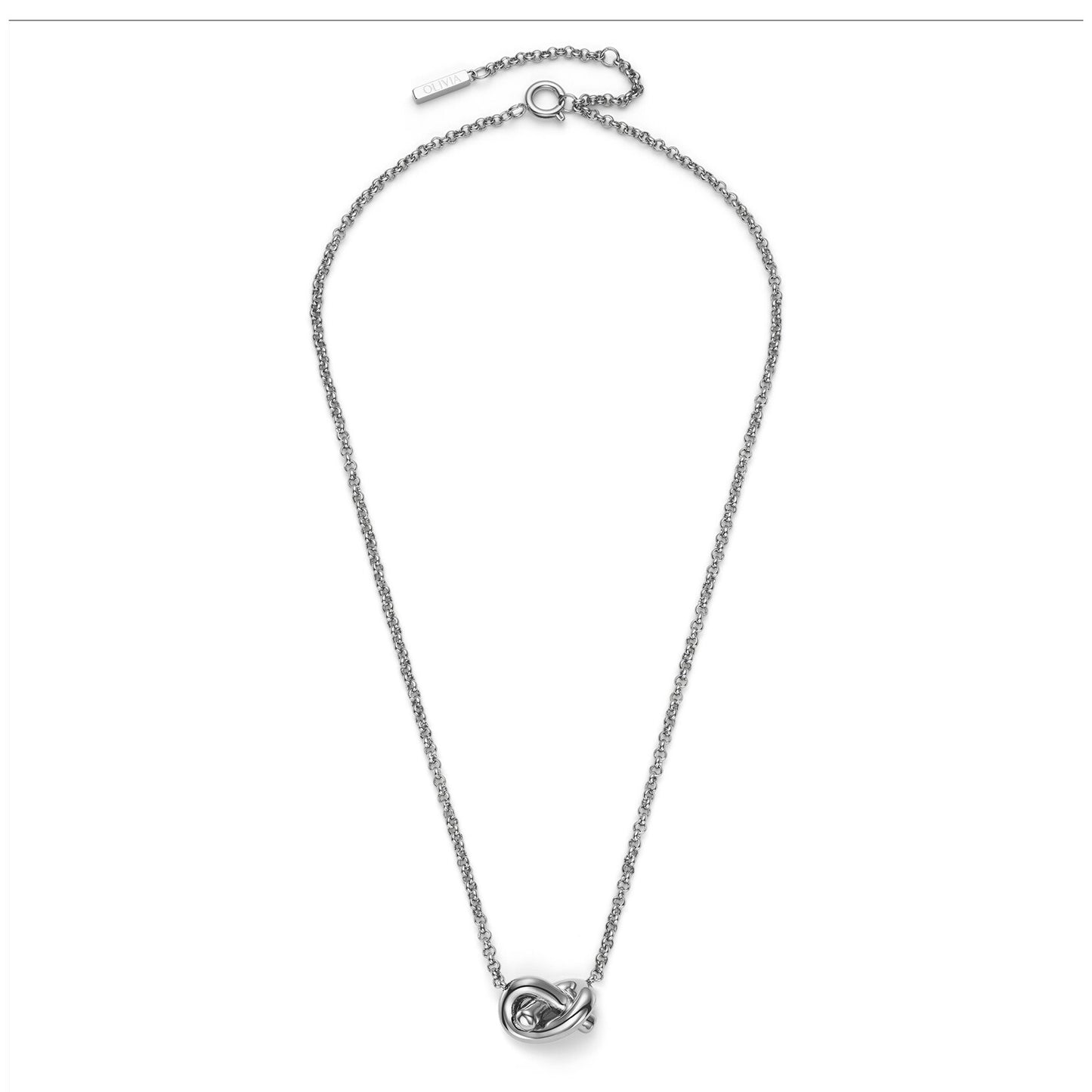 Olivia Burton Classic Lover's Knot Silver Tone Necklace