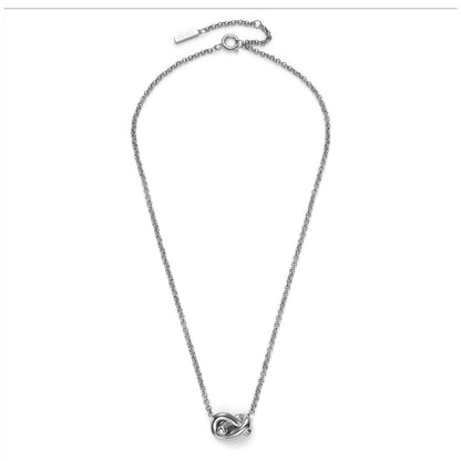 Olivia Burton Classic Lover's Knot Silver Tone Necklace