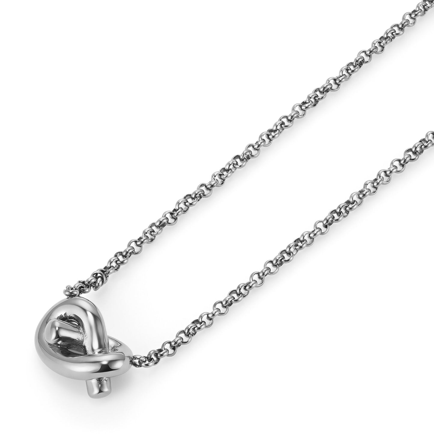 Olivia Burton Classic Lover's Knot Silver Tone Necklace