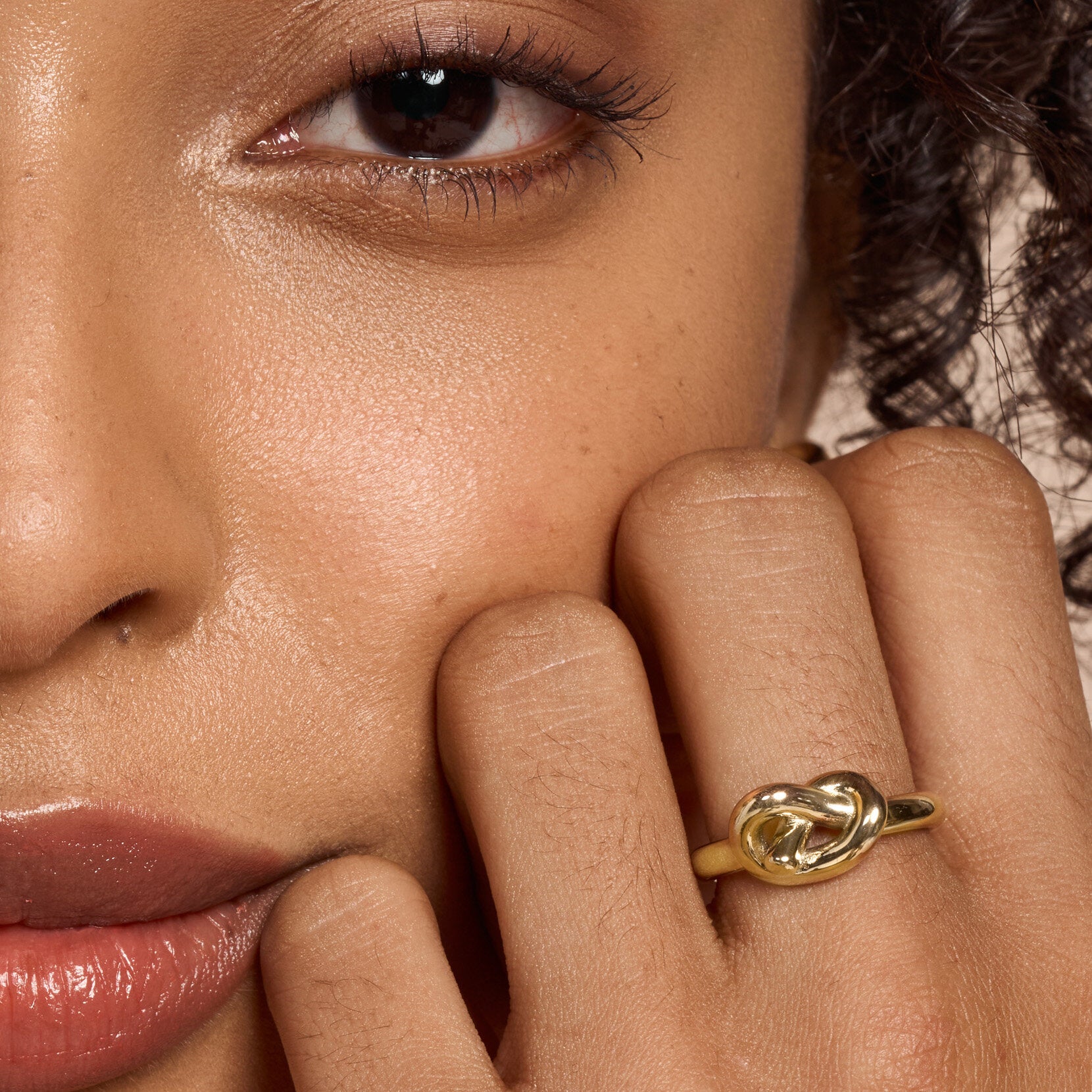 Olivia Burton Classic Lover's Knot Gold Plated Ring L