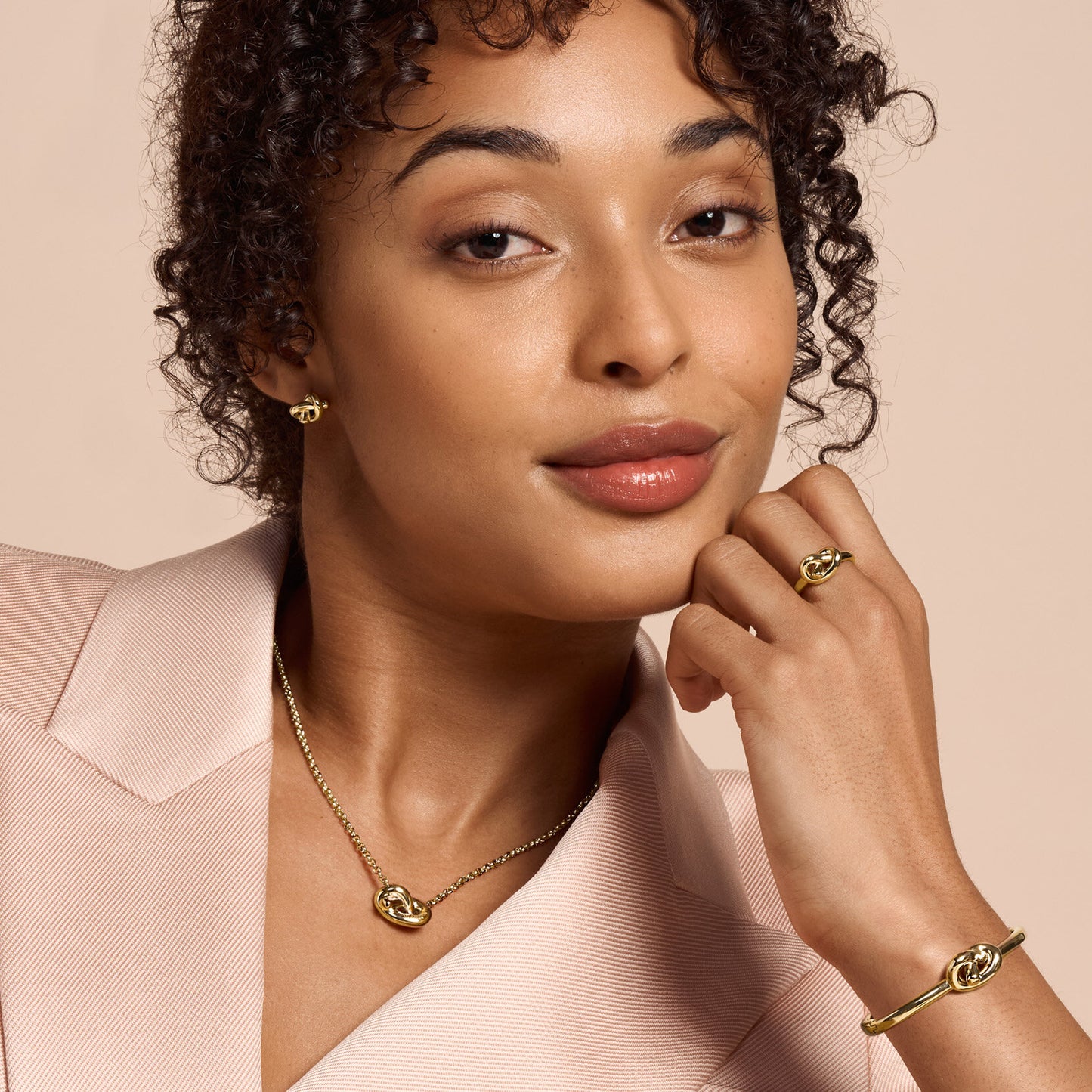 Olivia Burton Classic Lover's Knot Gold Plated Ring L
