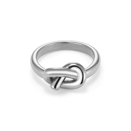 Olivia Burton Classic Lover's Knot Silver Tone Ring M