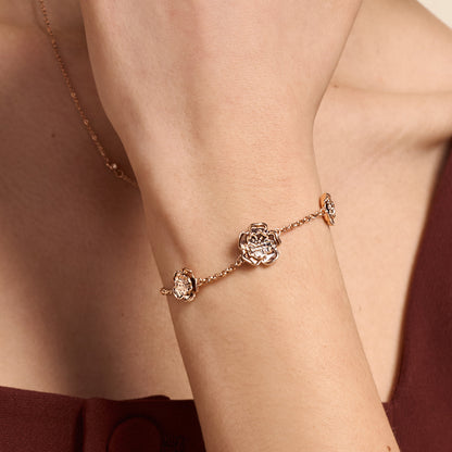 Olivia Burton Signature Tudor Rose Rose Gold Plated Bracelet