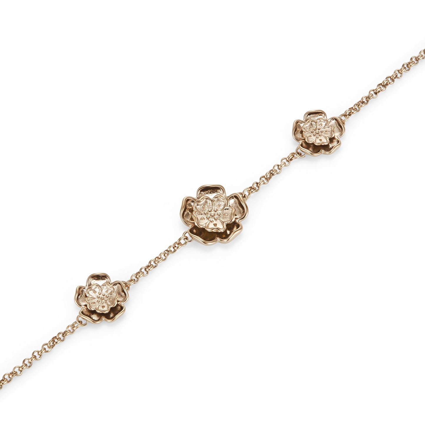 Olivia Burton Signature Tudor Rose Rose Gold Plated Bracelet