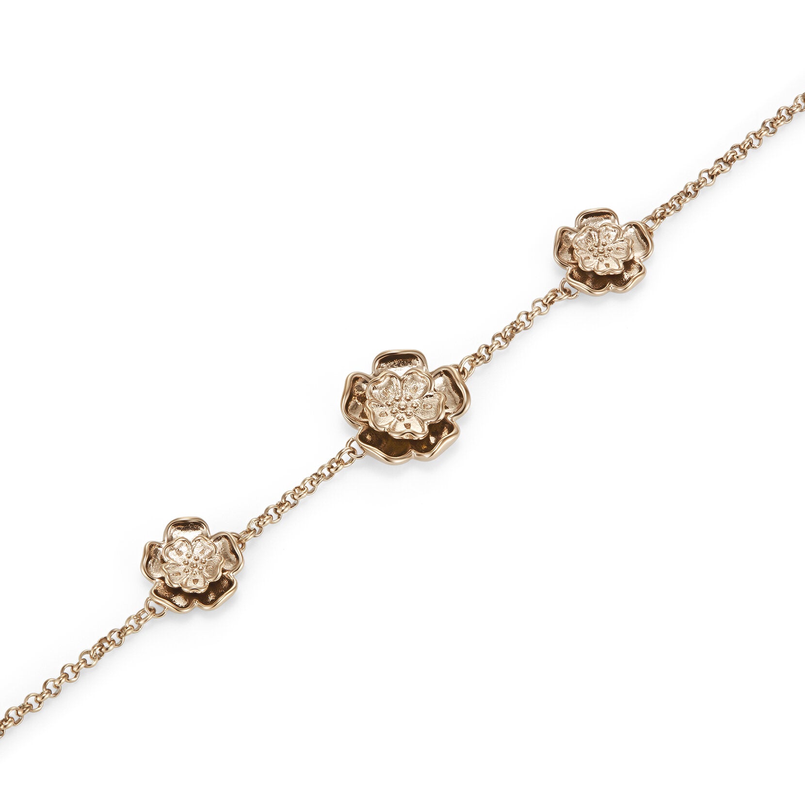 Olivia Burton Signature Tudor Rose Rose Gold Plated Bracelet