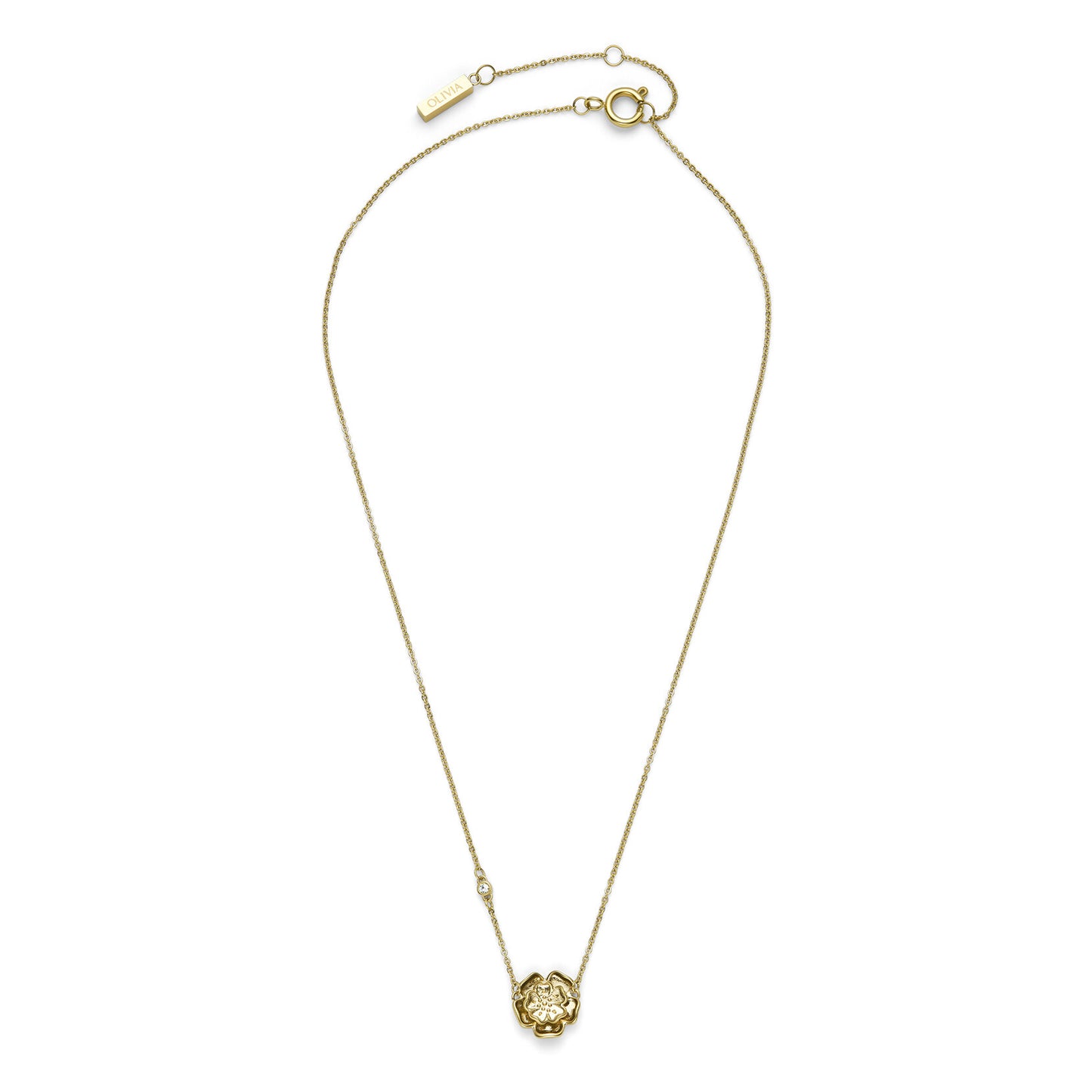 Olivia Burton Signature Tudor Rose Gold Plated Pendant Necklace