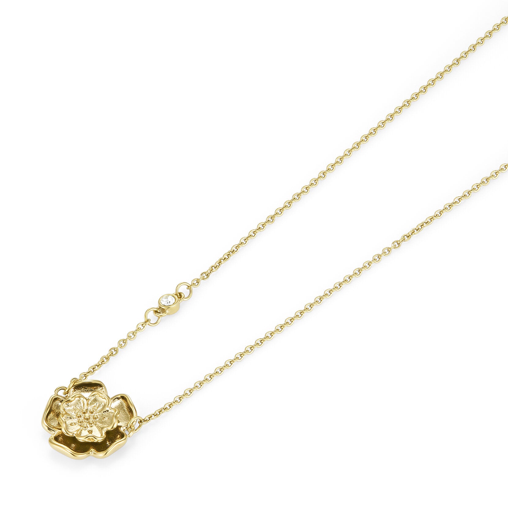 Olivia Burton Signature Tudor Rose Gold Plated Pendant Necklace