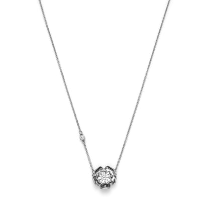 Olivia Burton Signature Tudor Rose Silver Tone Pendant Necklace