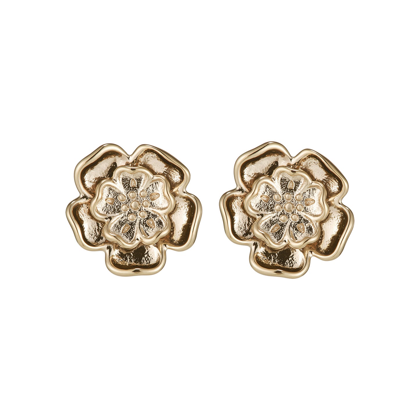 Olivia Burton Signature Tudor Rose Rose Gold Plated Stud Earrings