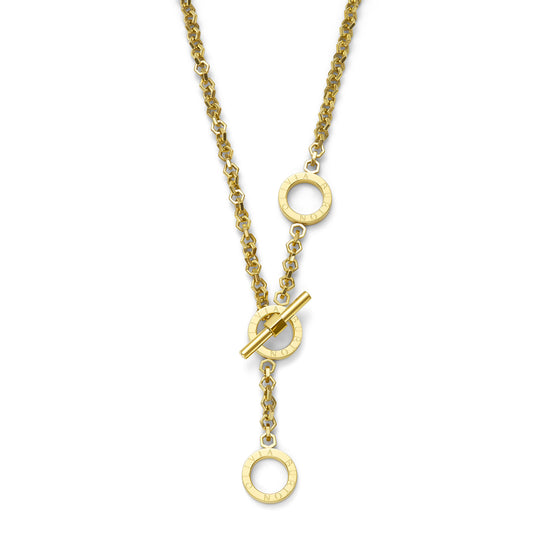 Olivia Burton Signature Honeycomb Toggle Gold Plated Necklace