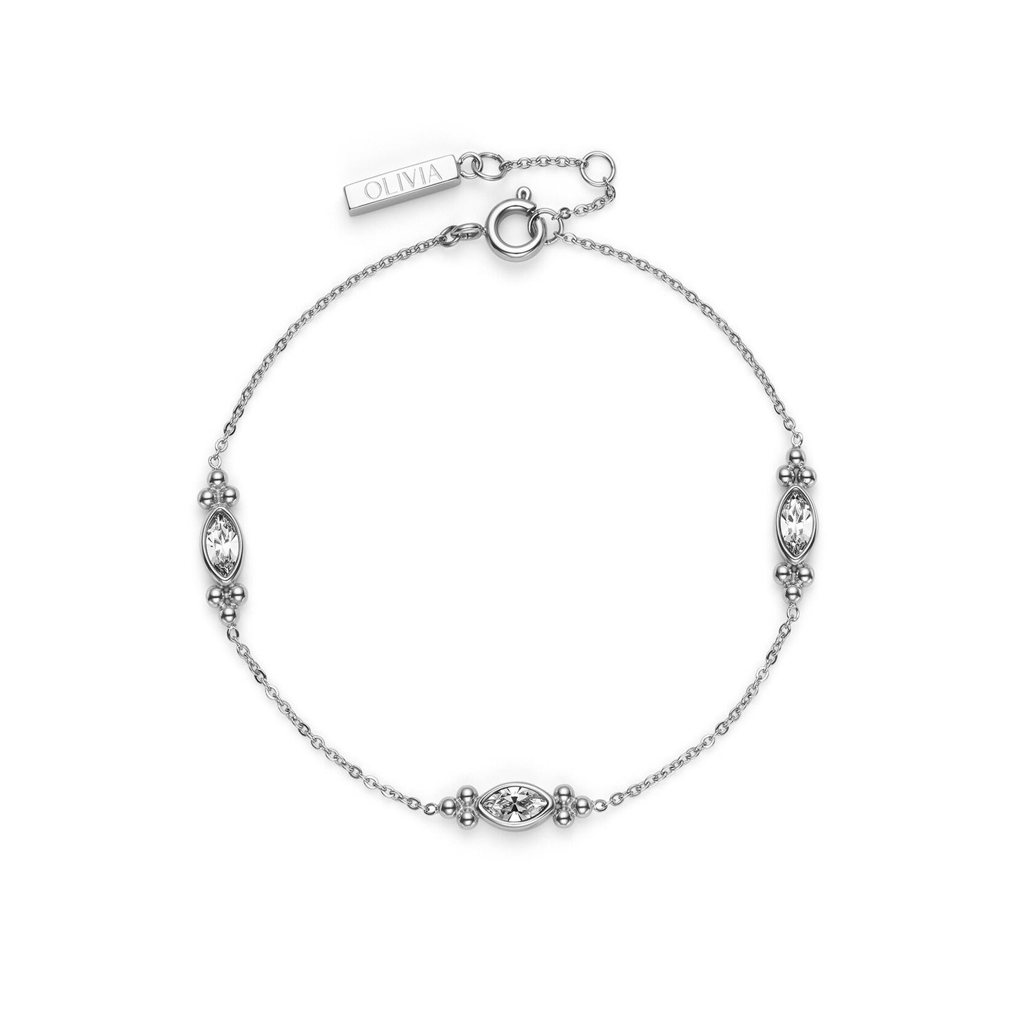 Olivia Burton Classic Dainty Silver Tone Bracelet