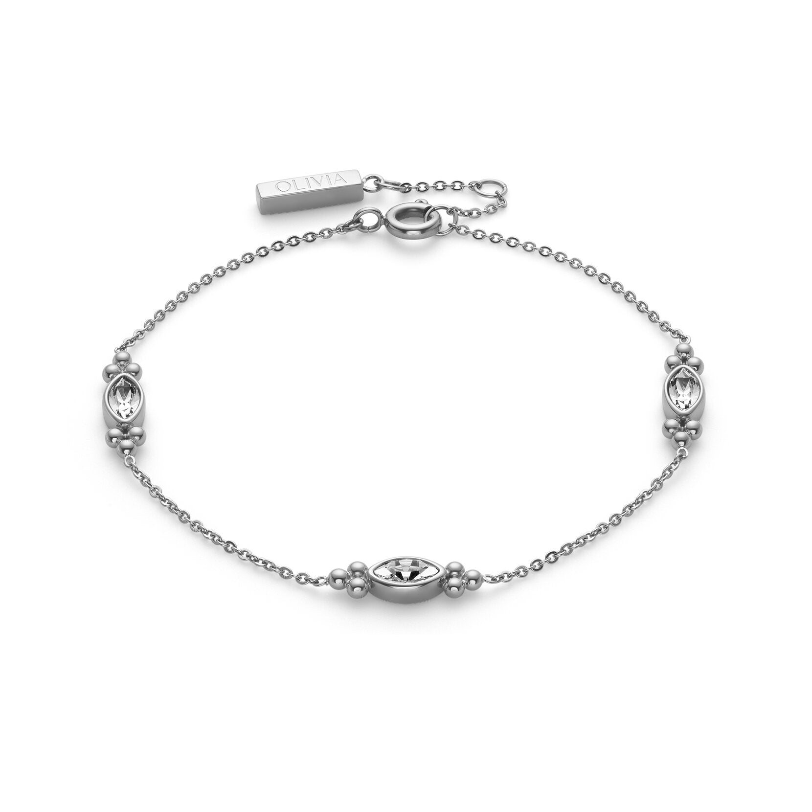 Olivia Burton Classic Dainty Silver Tone Bracelet