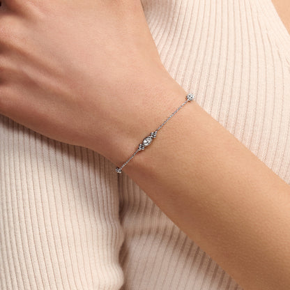 Olivia Burton Classic Dainty Silver Tone Bracelet