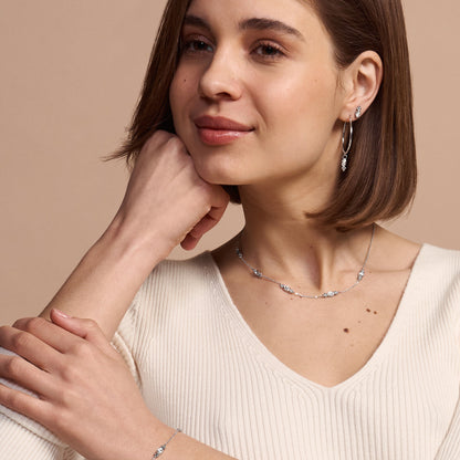 Olivia Burton Classic Dainty Silver Tone Bracelet