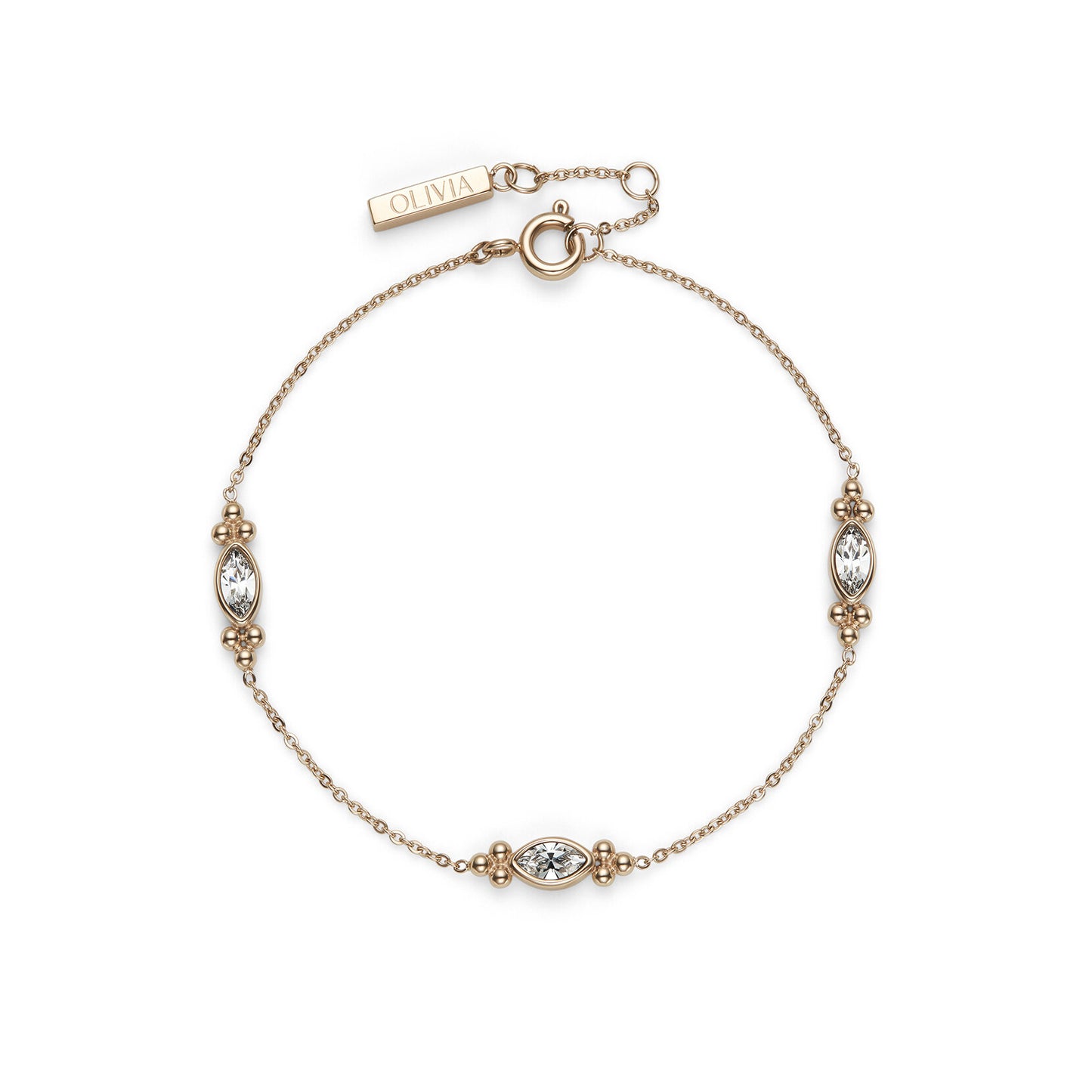 Olivia Burton Classic Dainty Rose Gold Plated Bracelet