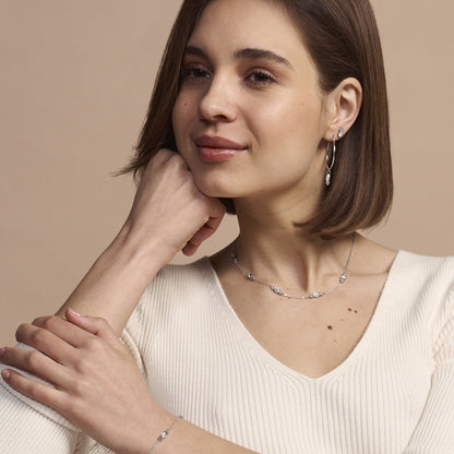 Olivia Burton Classic Dainty Silver Tone Hoop Earrings