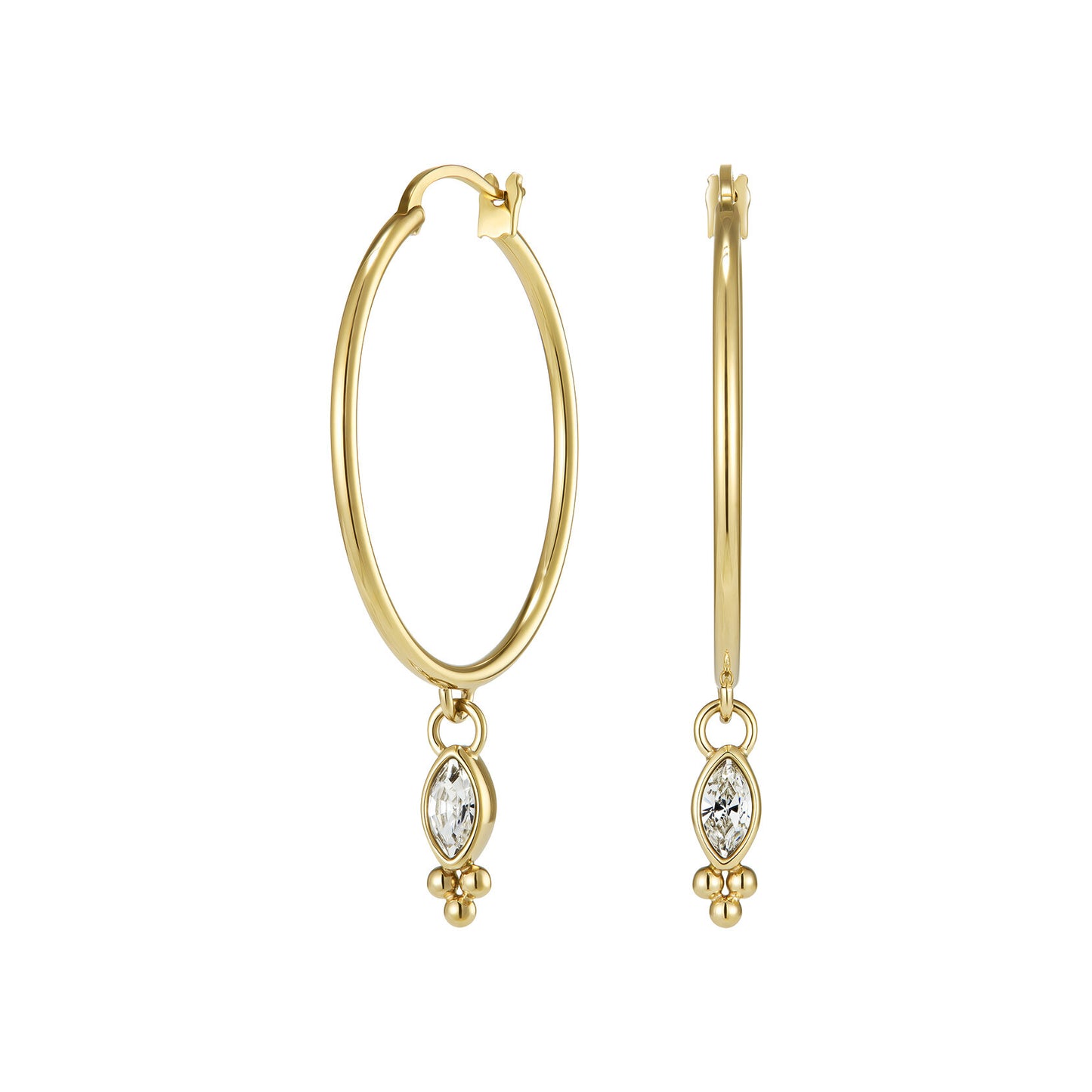 Olivia Burton Classic Dainty Gold Plated Hoop Earrings