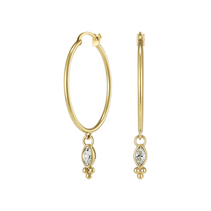 Olivia Burton Classic Dainty Gold Plated Hoop Earrings